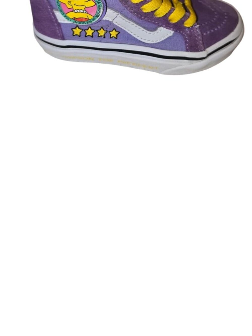 Vans X The Simpsons Lisa For President Purple High-Top Shoes Toddler Girls 4